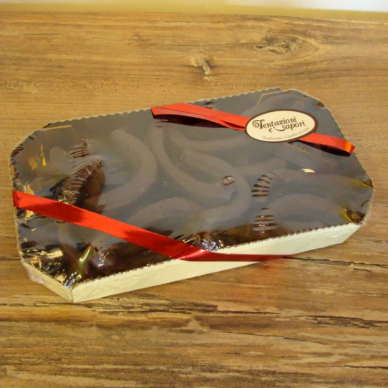 Bottega Sicana Scorzette di Arancia Siciliana Ricoperte di Cioccolato Fondente Senza Glutine - Scatola da 250g