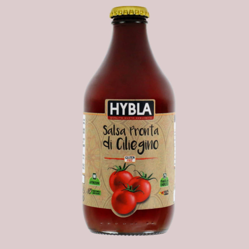12 x Bottiglie di Salsa Pronta di Pomodoro Ciliegino al Basilico Bio - Formato da 330 g
