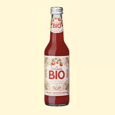 24 x Bottiglie Aranciata Rossa Bio Bibita Gassata con Succo di Arancia Rossa IGP - 27,5 cl