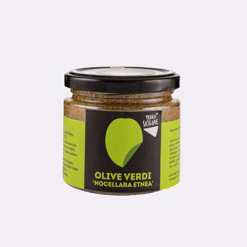 Paté Artigianale di Olive Verdi Nocellara Etnea - Vaso in Vetro da 190 g