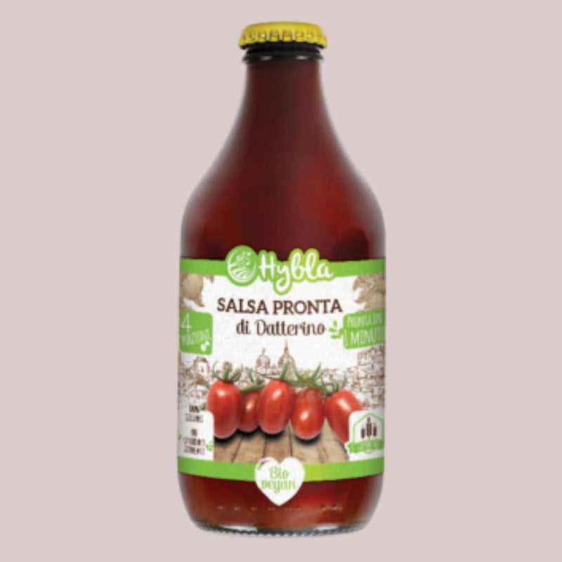 12 x Bottiglie di Salsa Pronta di Pomodoro Datterino al Basilico Bio - Formato da 330 g