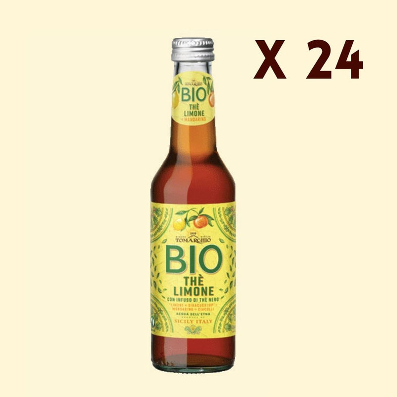 24 x Bottiglie di Thè Limone e Mandarino Biologico con Infuso di Thè Nero - 27,5 cl